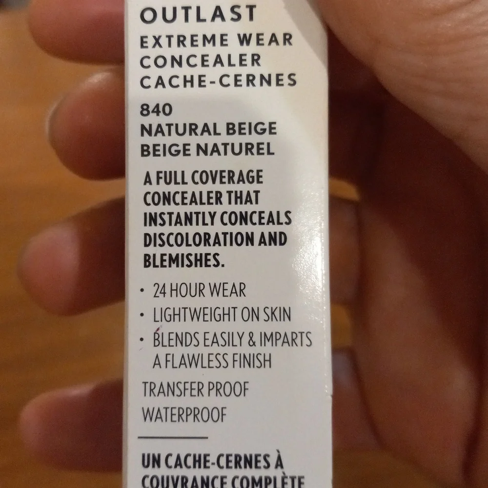 COVERGIRL Outlast Extreme Wear Concealer, Natural Beige, .3 fl oz, Full Coverage